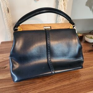 Navy vintage purse handbag